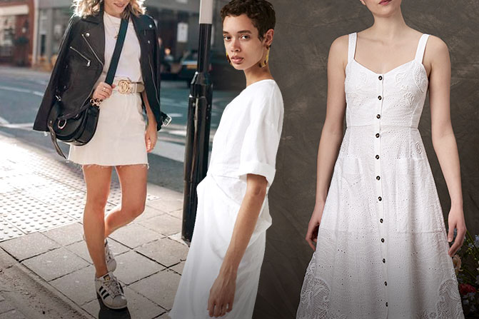 8 ways to style white dresses for Spring-summer 2021