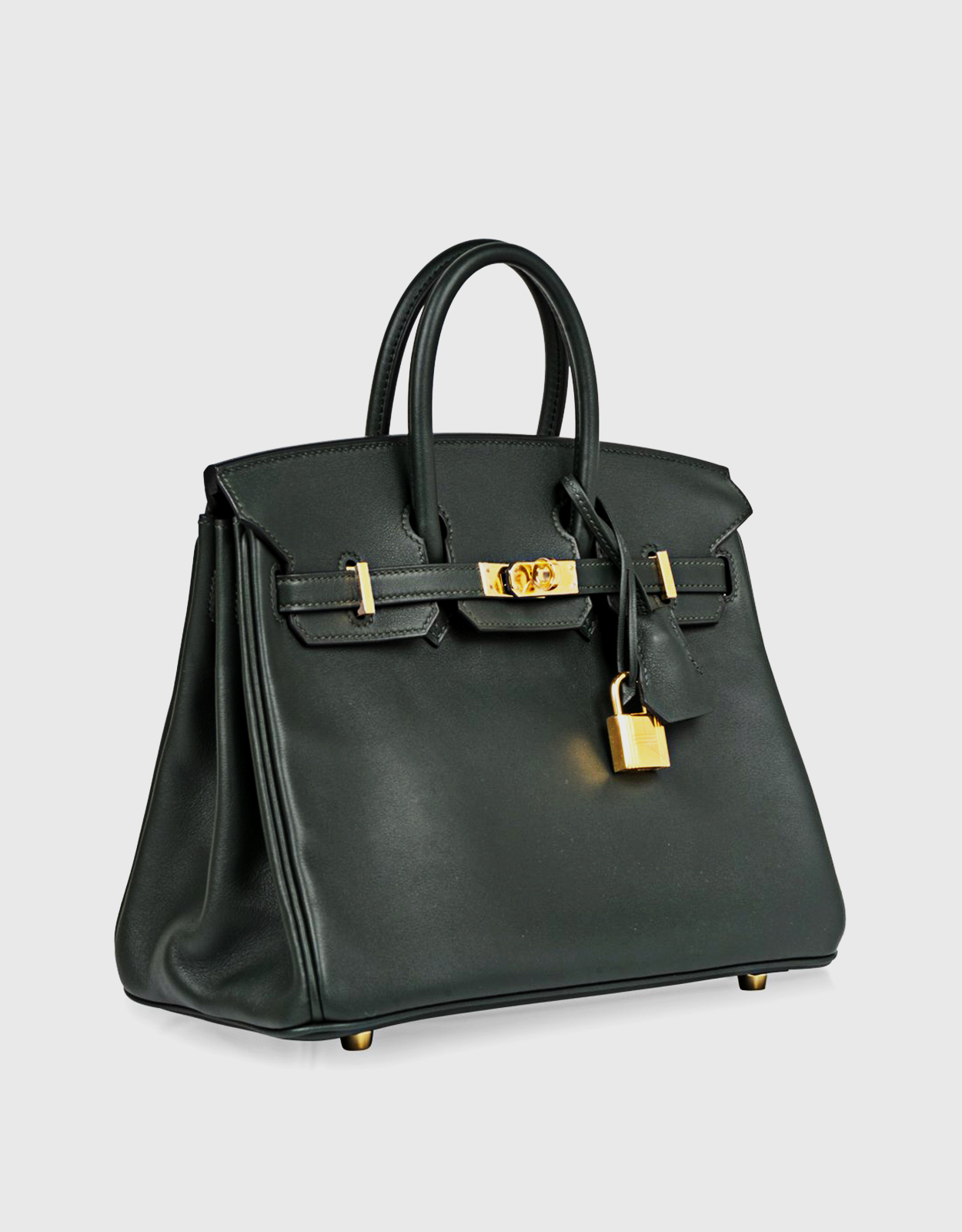 Hermes Vert Anis Swift Leather Birkin 25 Handbag