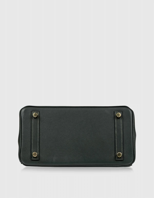 Hermès Hermès Birkin 25 Swift Leather Handbag-Vert Fonce Gold Hardware