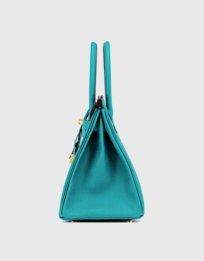 Hermès Birkin 30 Epsom Leather Handbag-Bleu Paon Gold Hardware