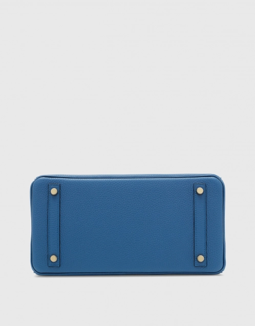 Hermès - Hermès Birkin 30 Taurillon Clemence Leather Handbag-Bleu Agate Gold Hardware