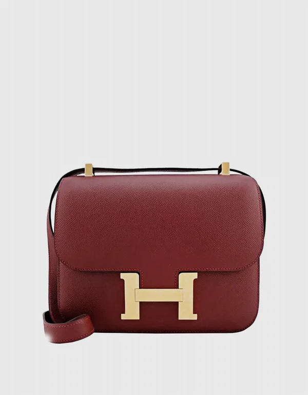 Hermès Hermès Constance 24 Epsom Leather Crossbody Bag-Rouge H Gold Hardward