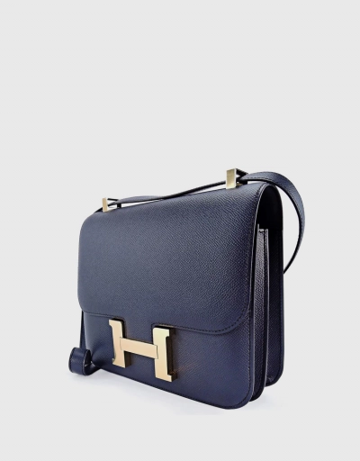 Hermès Constance 24 Epsom Leather Crossbody Bag-Bleu Indigo Gold Hardward