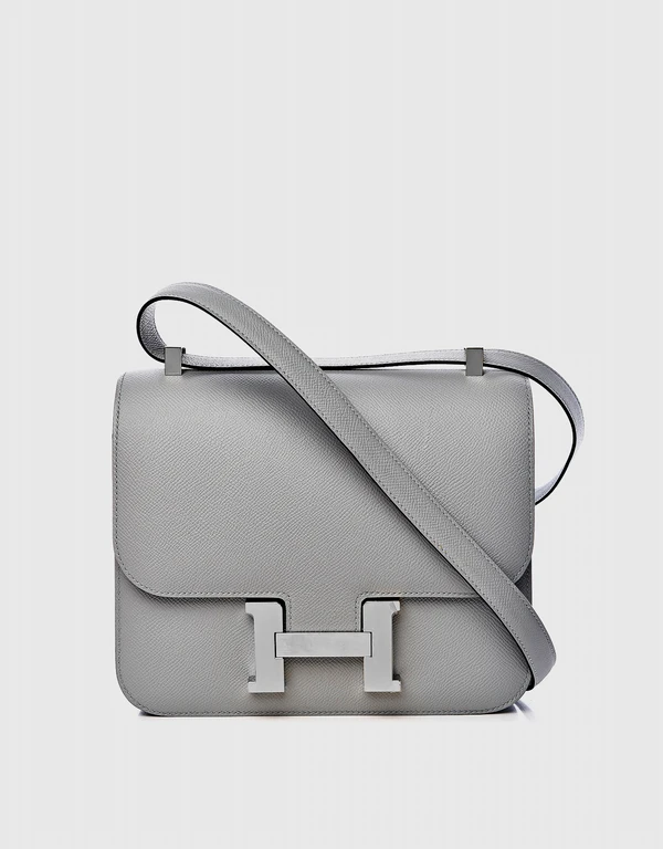 Hermès Hermès Constance 24 Epsom Leather Crossbody Bag-Bleu Glacier Silver Hardward