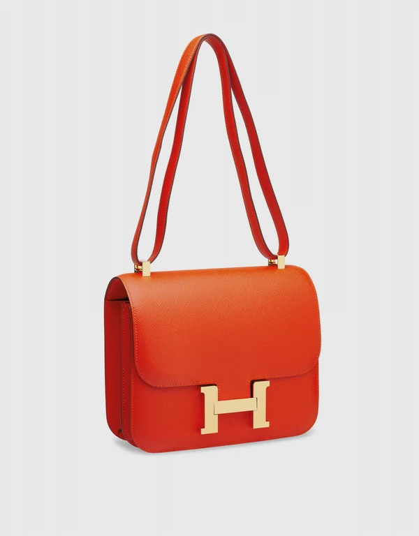 Hermès Constance 24 Epsom Leather Crossbody Bag-Feu Gold Hardward