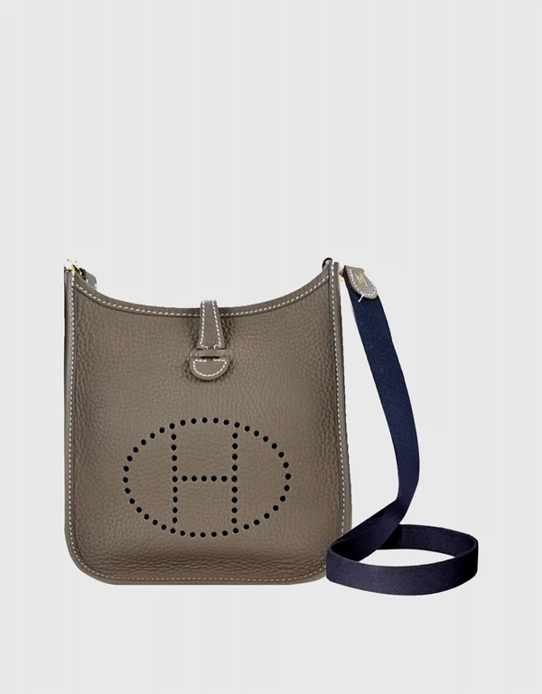 Hermès Hermès Evelyne 16 TPM Taurillon Clemence Leather Crossbody Bag-Etoupe Gold Hardward