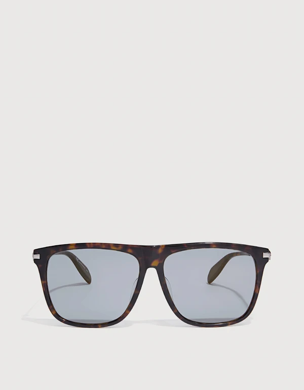 Alexander McQueen Havana Squre Sunglasses
