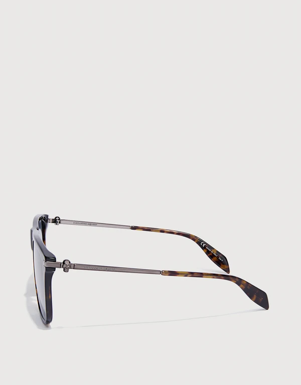 Alexander McQueen Havana Squre Sunglasses