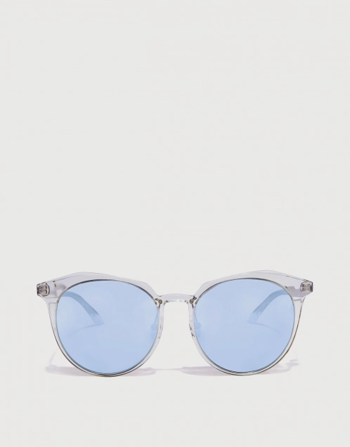 McQ Alexander McQueen Round Mirrored Sunglasses (Sunglasses,Round Frame)