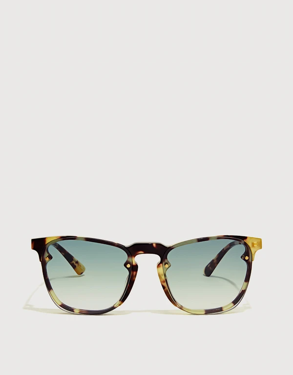 McQ Alexander McQueen Havana Square Sunglasses