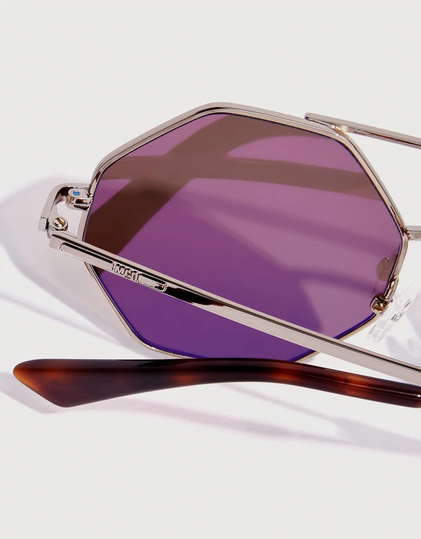 McQ Alexander McQueen 六角形框鏡面太陽眼鏡