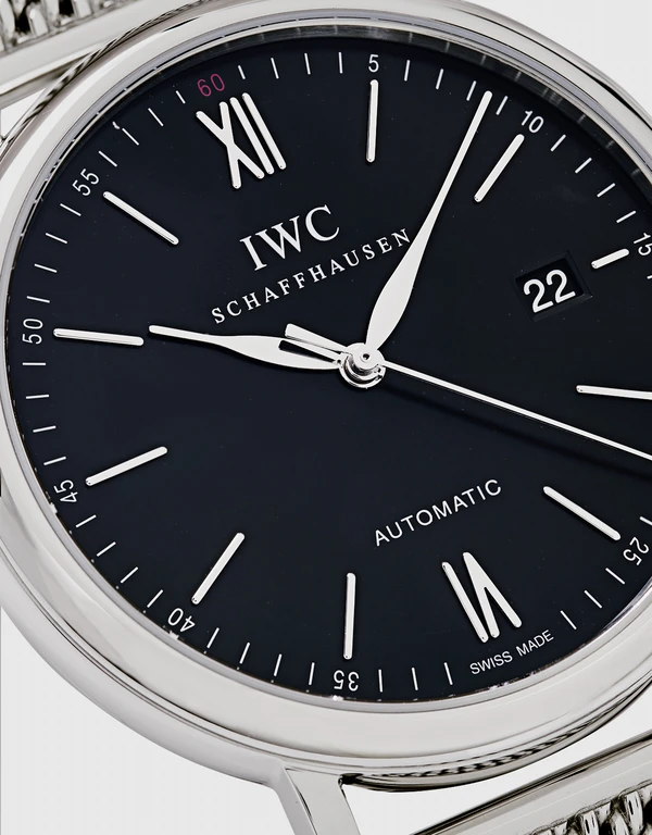 IWC SCHAFFHAUSEN Portofino 40mm Automatic Stainless Steel Sapphire Glass Watch