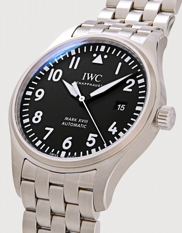 IWC SCHAFFHAUSEN Pilot's Mark XVIII 40mm Automatic Stainless Steel Sapphire Glass Watch
