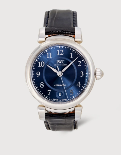 Da Vinci 36mm Automatic Stainless Steel Sapphire Glass Alligator Leather Watch