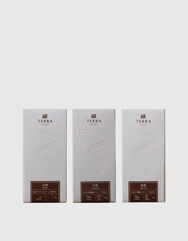 TERRA 亞洲探索3入單一產區巧克力禮盒