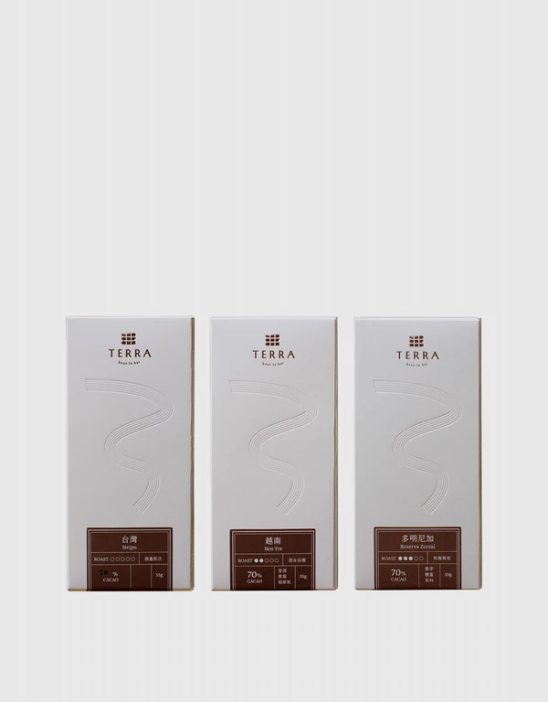 TERRA 暖系香料3入單一產區巧克力禮盒