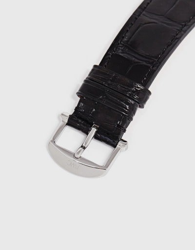 Portofino 37mm Automatic Stainless Steel Alligator Leather Sapphire Glass Watch
