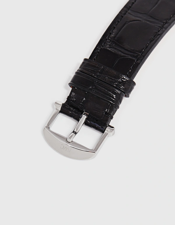 IWC SCHAFFHAUSEN Portofino 37mm Automatic Stainless Steel Alligator Leather Sapphire Glass Watch