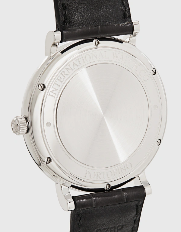 IWC SCHAFFHAUSEN Portofino 40mm Automatic Stainless Steel Alligator Leather Sapphire Glass Watch