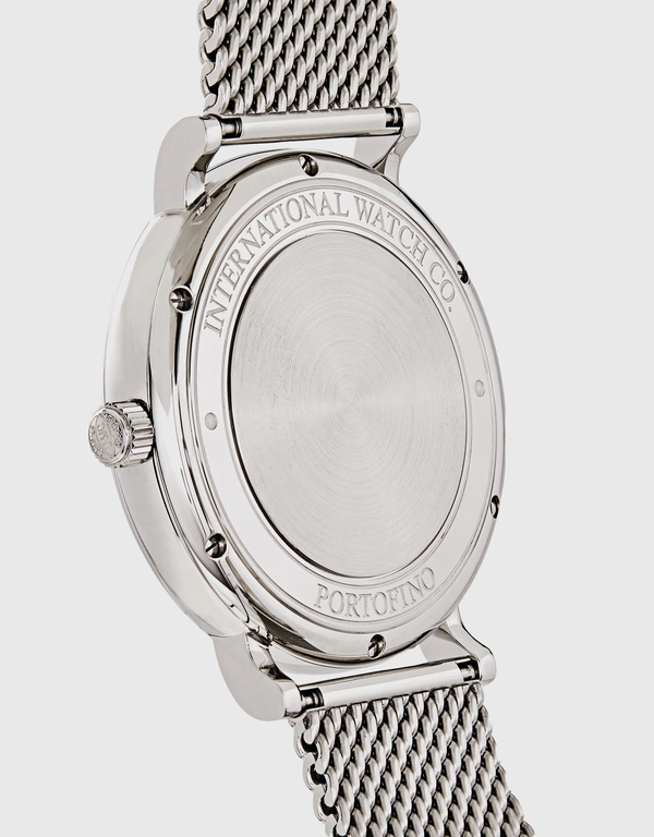 IWC SCHAFFHAUSEN 柏濤菲諾 40mm 精鋼藍寶石玻璃錶鏡自動腕錶