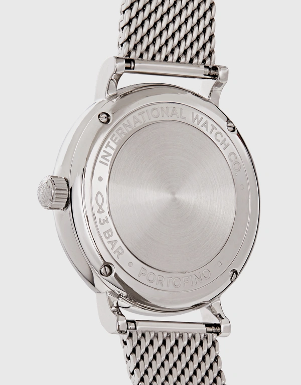IWC SCHAFFHAUSEN 柏濤菲諾 34mm 精鋼藍寶石玻璃錶鏡自動腕錶