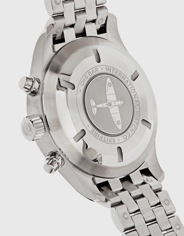 IWC SCHAFFHAUSEN Spitfire Pilot’s 43mm Chronograph Stainless Steel Sapphire Glass Watch
