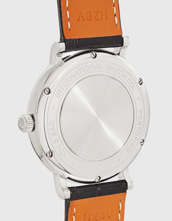 IWC SCHAFFHAUSEN Portofino 37mm Automatic Stainless Steel Alligator Leather Sapphire Glass Watch