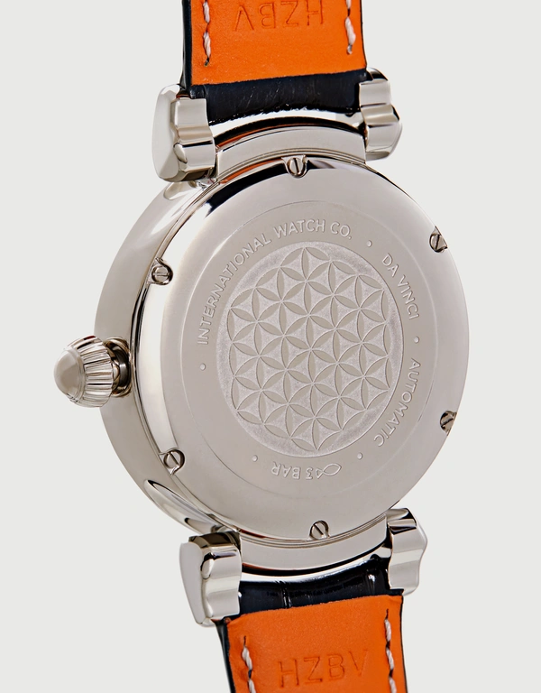 IWC SCHAFFHAUSEN Da Vinci 36mm Automatic Stainless Steel Sapphire Glass Alligator Leather Watch