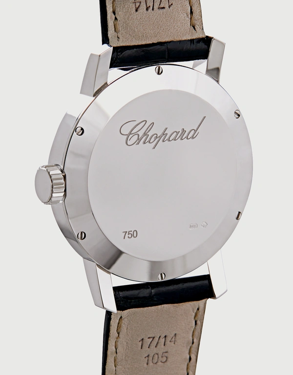 Classic 33mm  Automatic White Gold Alligator Leather Watch