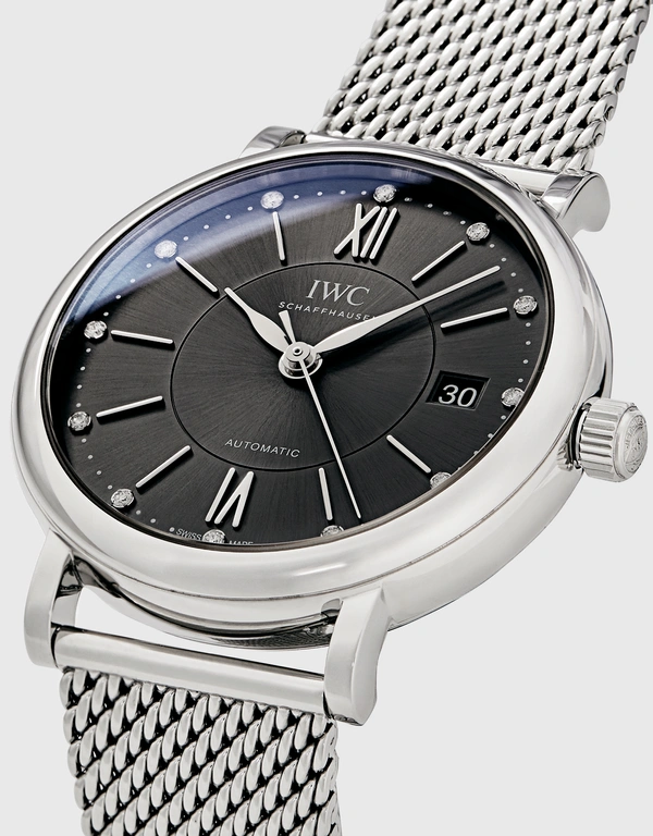 IWC SCHAFFHAUSEN 柏濤菲諾 37mm 精鋼藍寶石玻璃錶鏡自動腕錶