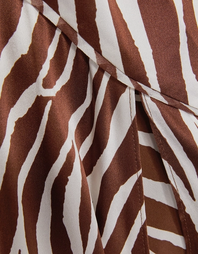Scarlette Zebra-print Satin Maxi Dress
