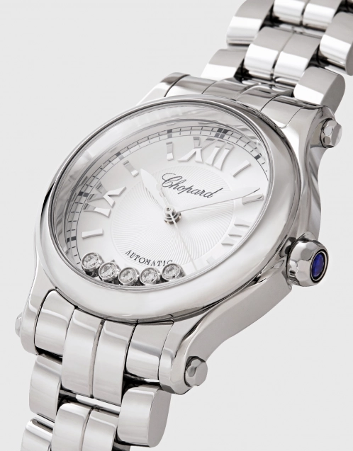 Happy Sport 30mm Automatic  Stainless Steel Diamonds  Watch