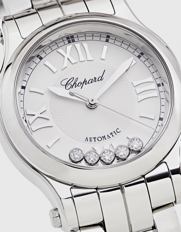Chopard Happy Sport 30mm Automatic  Stainless Steel Diamonds  Watch