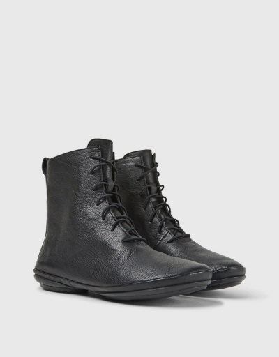 Right Calfskin Lace-up Ankle Boots