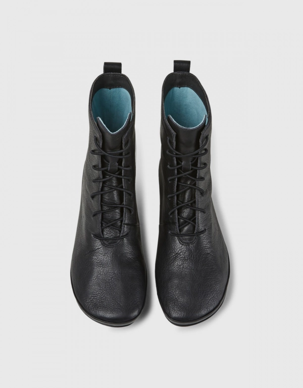 Camper Right Calfskin Lace-up Ankle Boots