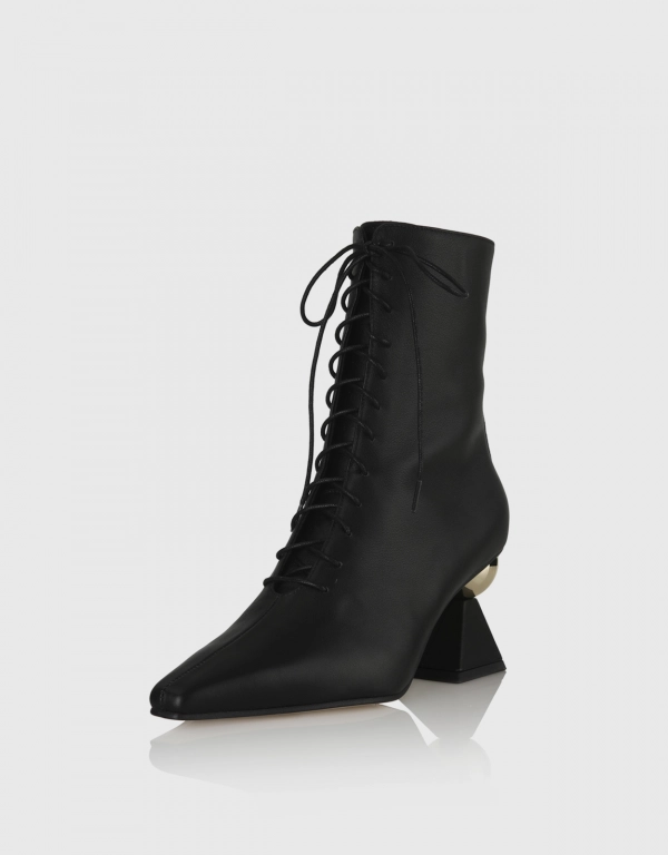 YUUL YIE Gloria Heeled Lace Up Ankle Boots