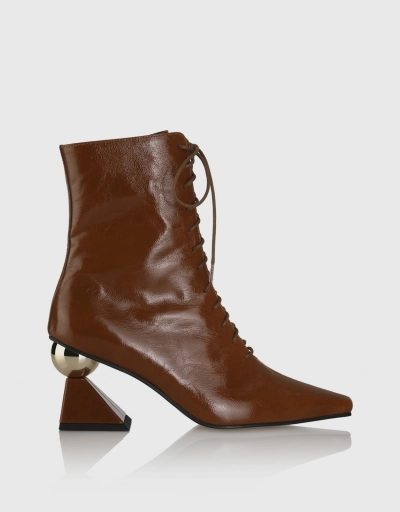Gloria Heeled Lace Up Ankle Boots