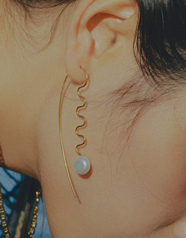 Maria Black Agosto 22K Gold Vermeil Earring