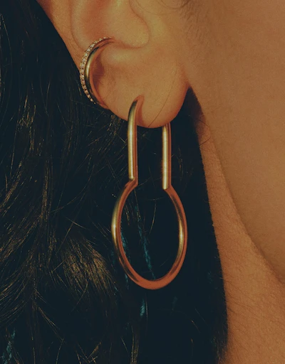 Punto 22K Gold Vermeil Earring