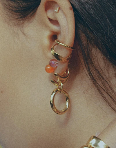 Anita 22K Gold Vermeil Earring-Orange