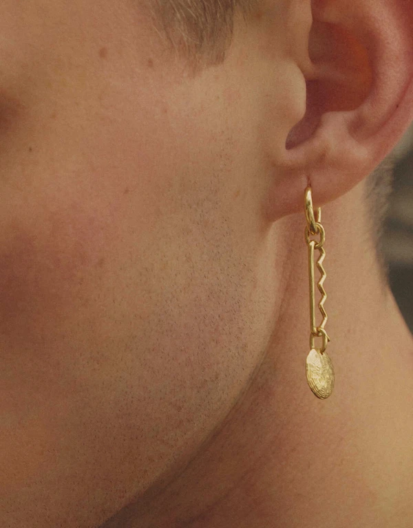 Maria Black Moneta 22K Gold Vermeil Earring 