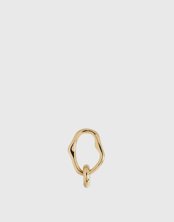 Maria Black Midnight Mini 22K Gold Vermeil Earring 