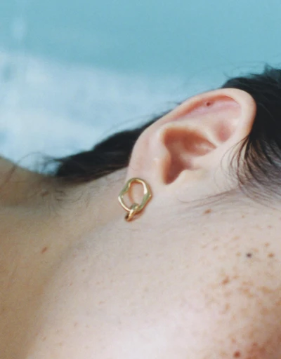 Midnight Mini 22K Gold Vermeil Earring 