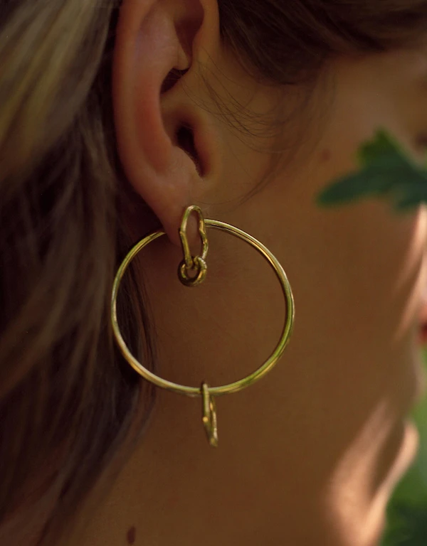 Maria Black Midnight Mini 22K Gold Vermeil Earring 