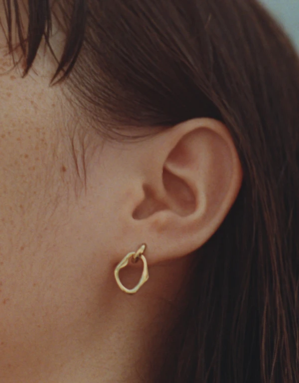 Maria Black Noon Mini 22K Gold Vermeil Earring 