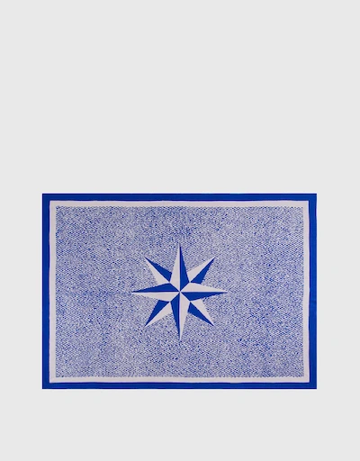 Central Star Blue Cashmere Throw