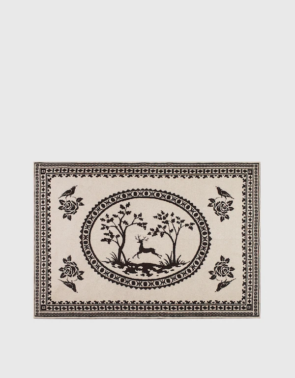 Saved NY Lucas the Illustrator Dance of the Deer Natural Cashmere Throw