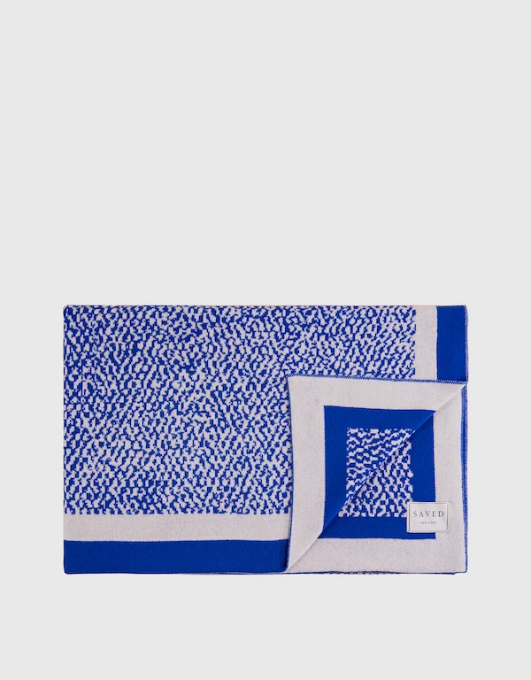 Saved NY Central Star Blue Cashmere Throw