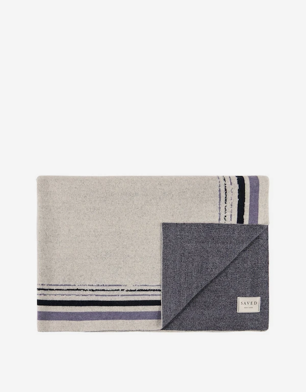 Saved NY French Book Lavender Cashmere Throw