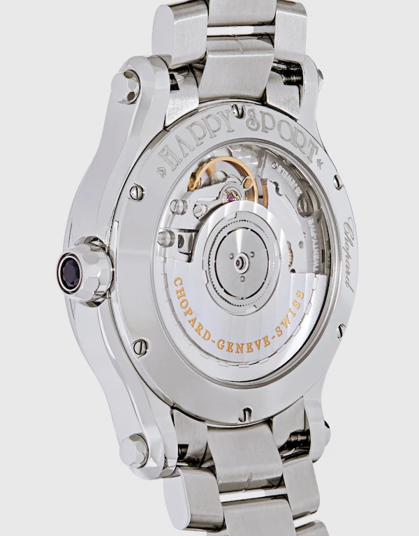 Chopard Happy Sport  36mm  Automatic  Diamonds Stainless Steel  Watch